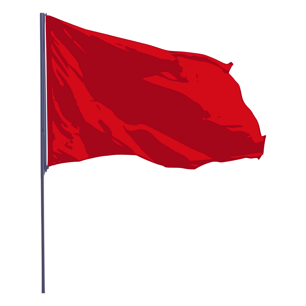 Red flag png sticker, transparent